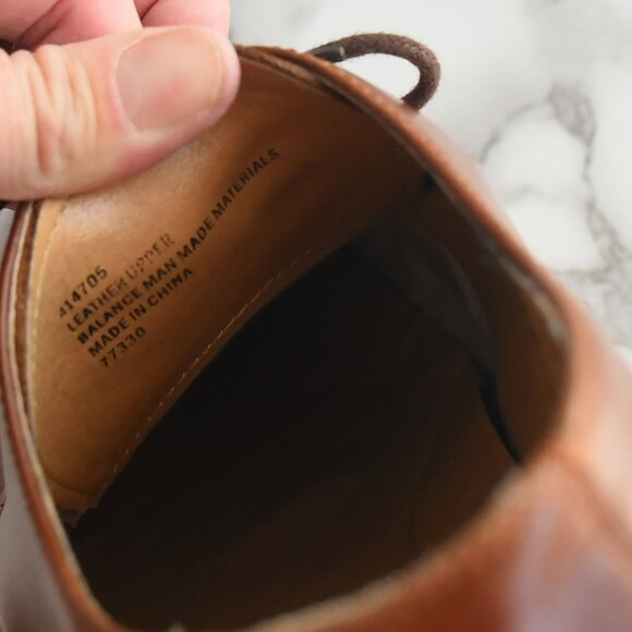 Joseph Abbound Brown Leather Oxfords Lace Up Dress Shoes Size  12 D - Picture 6 of 9